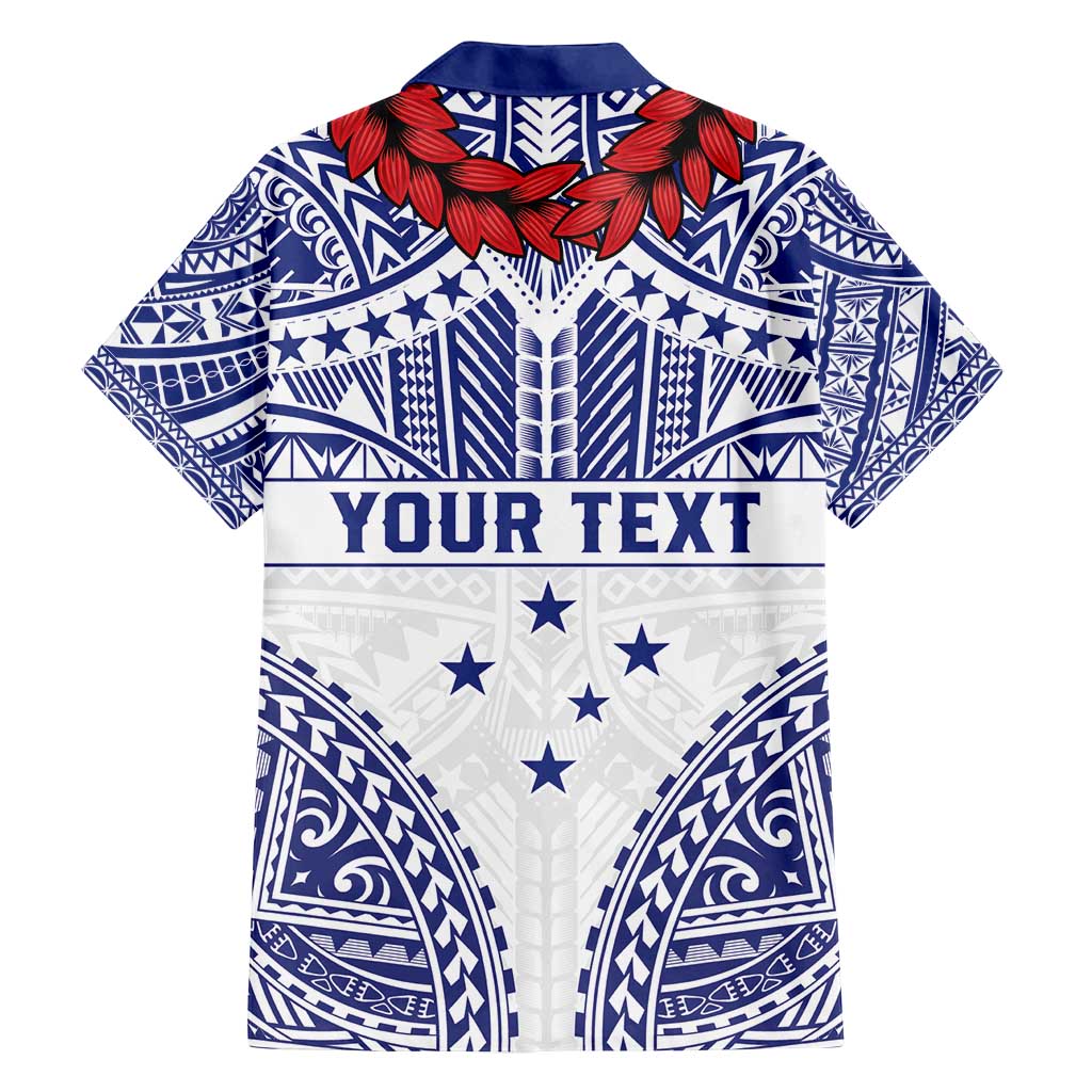 Personalised Toa Samoa Rugby Spirit Family Matching Off Shoulder Short Dress and Hawaiian Shirt White Samoan Tribal Pattern - Polynesian Pride