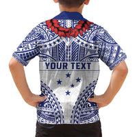 Personalised Toa Samoa Rugby Spirit Family Matching Puletasi and Hawaiian Shirt White Samoan Tribal Pattern - Polynesian Pride