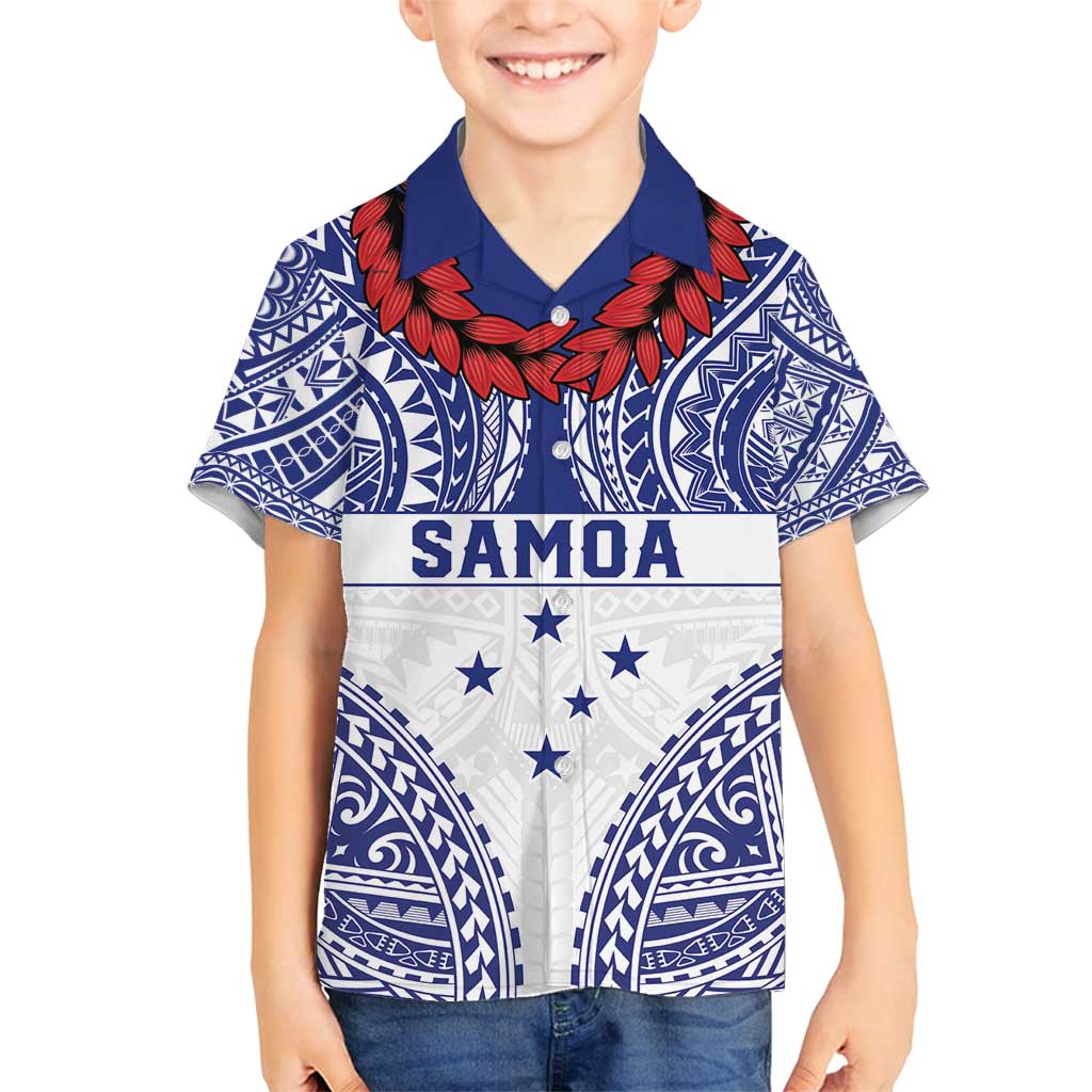 Personalised Toa Samoa Rugby Spirit Family Matching Puletasi and Hawaiian Shirt White Samoan Tribal Pattern - Polynesian Pride
