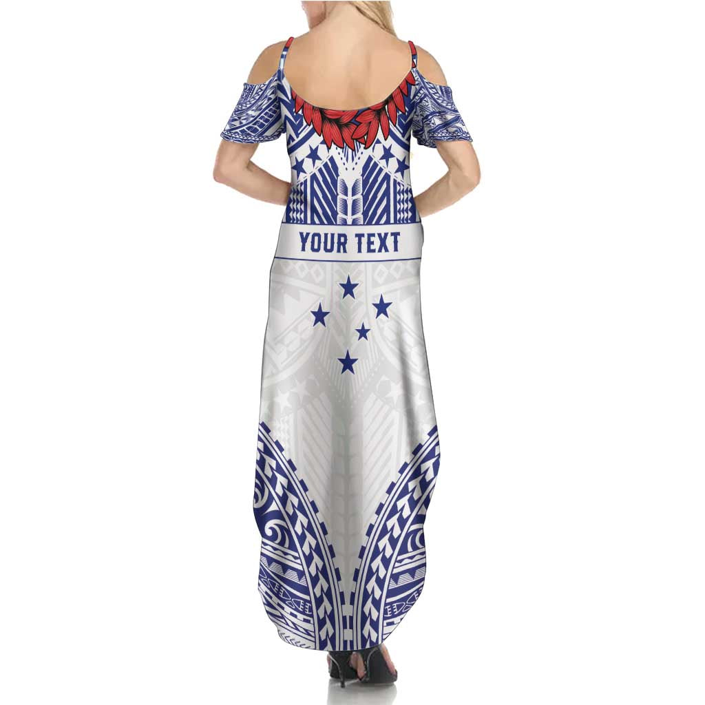 Personalised Toa Samoa Rugby Spirit Family Matching Summer Maxi Dress and Hawaiian Shirt White Samoan Tribal Pattern - Polynesian Pride