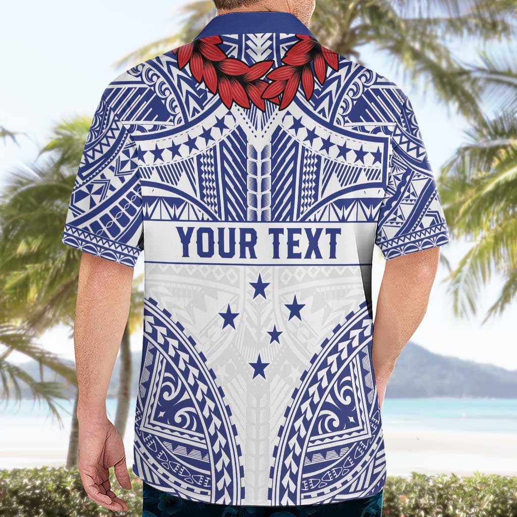 Personalised Toa Samoa Rugby Spirit Hawaiian Shirt White Samoan Tribal Pattern - Polynesian Pride