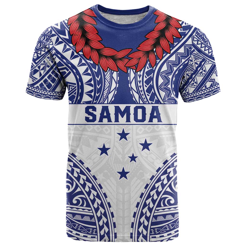 Personalised Toa Samoa Rugby Spirit T Shirt White Samoan Tribal Pattern - Polynesian Pride