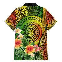 Polynesia Family Matching Mermaid Dress and Hawaiian Shirt Pasifika Tribal with Tropical Flowers LT9 - Polynesian Pride
