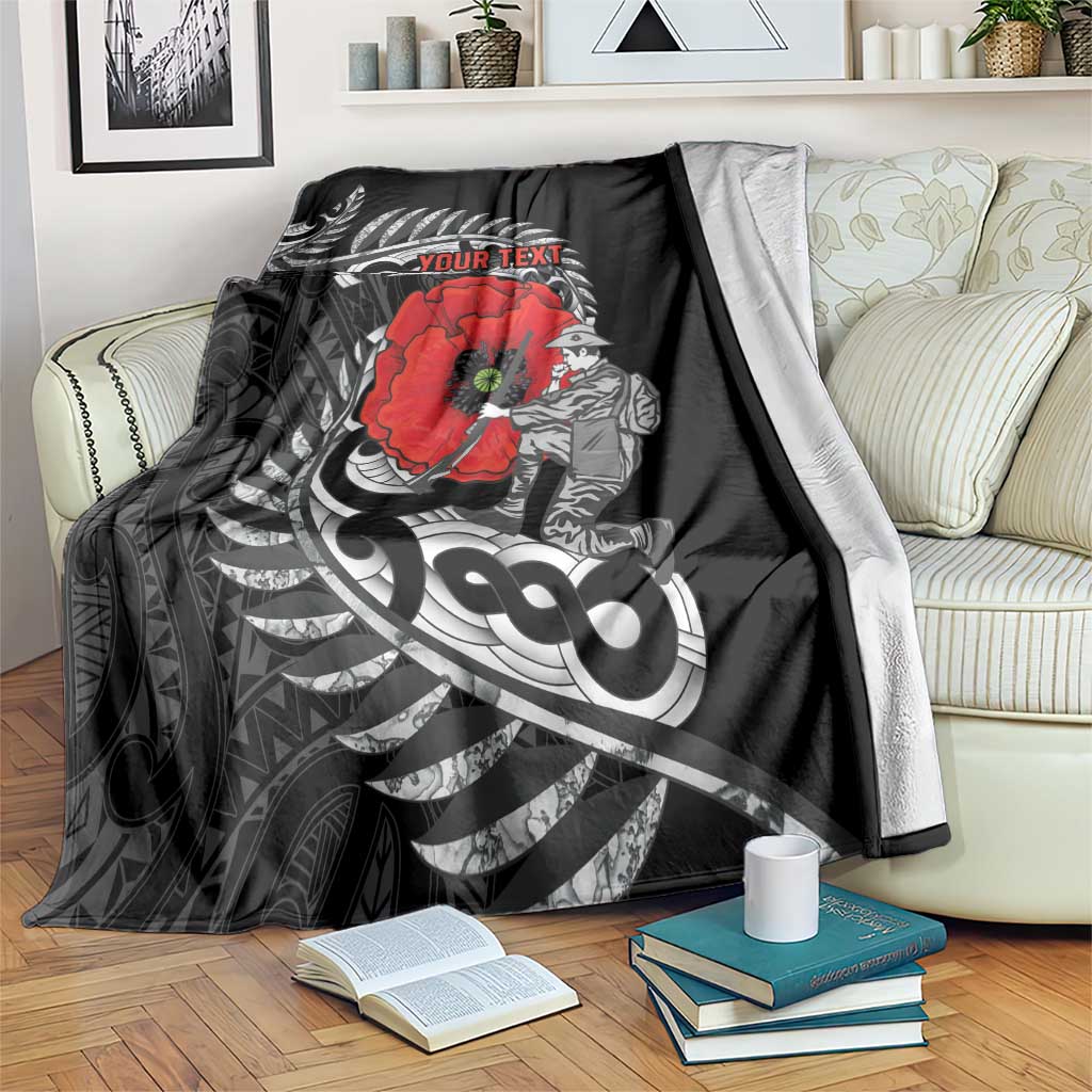 ANZAC Day Aotearoa Silver Fern Maori Personalised Blanket