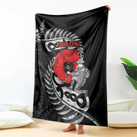 ANZAC Day Aotearoa Silver Fern Maori Personalised Blanket