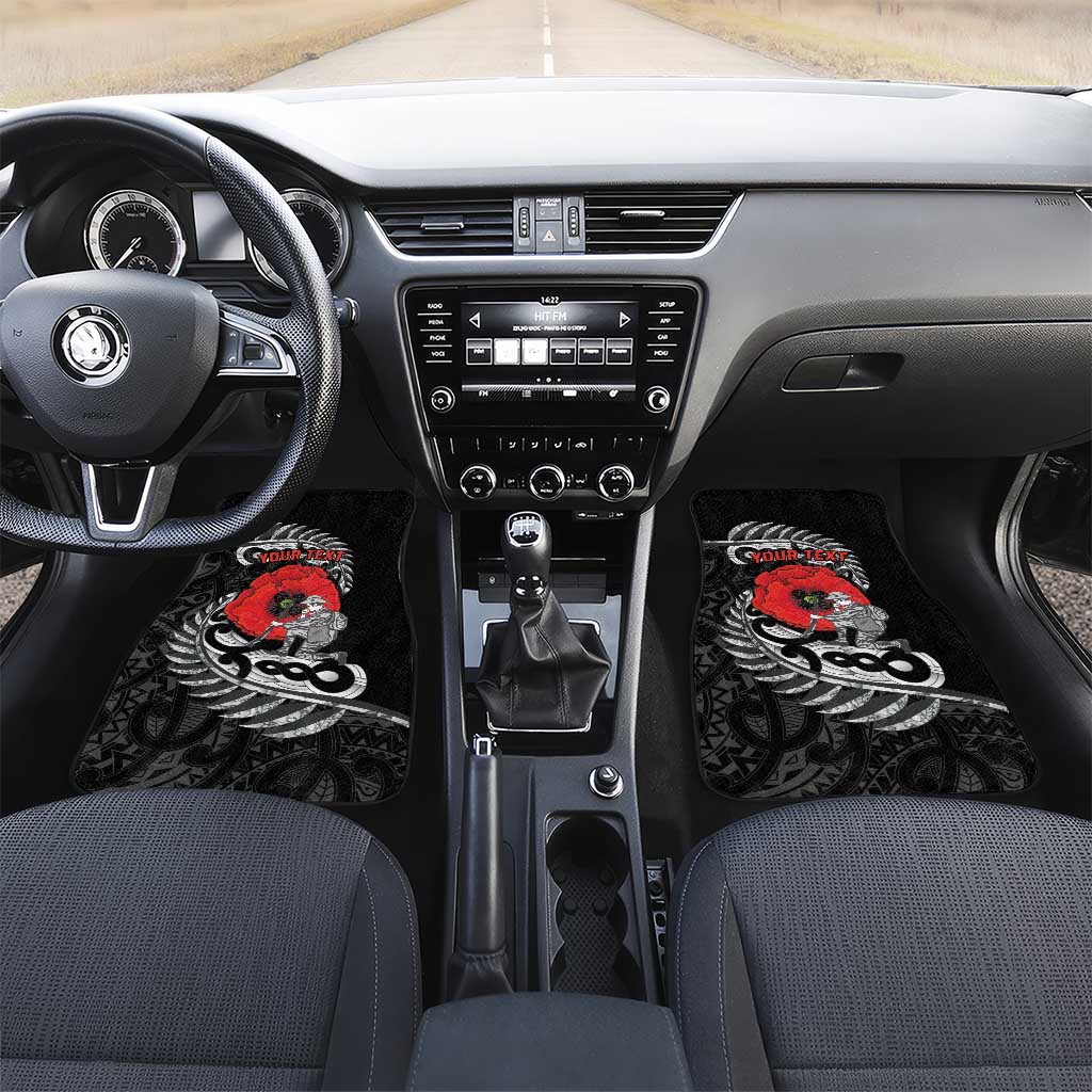 ANZAC Day Aotearoa Silver Fern Maori Personalised Car Mats