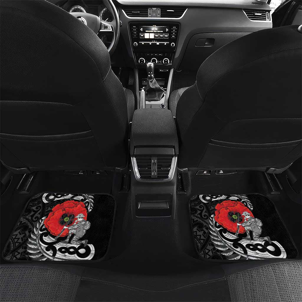 ANZAC Day Aotearoa Silver Fern Maori Personalised Car Mats