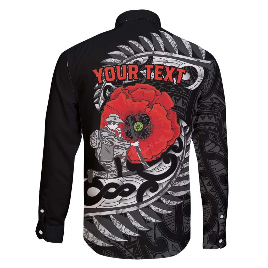 ANZAC Day Aotearoa Silver Fern Maori Personalised Family Matching Long Sleeve Bodycon Dress and Hawaiian Shirt