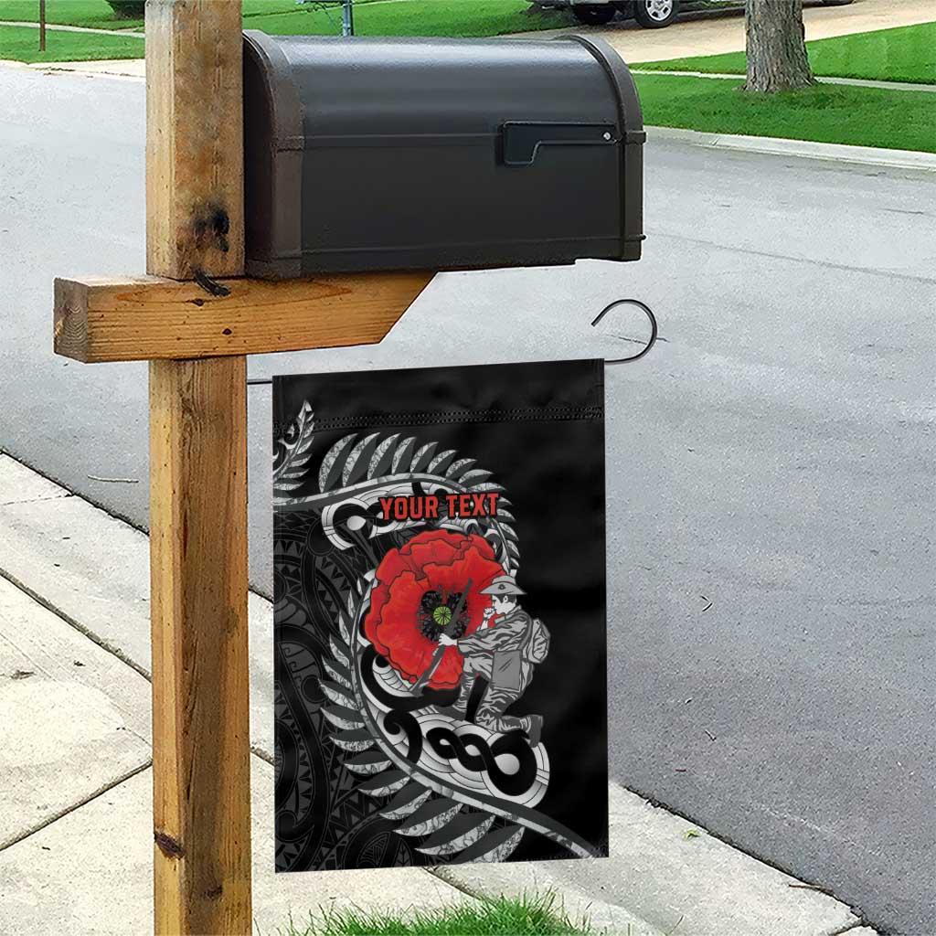 ANZAC Day Aotearoa Silver Fern Maori Personalised Garden Flag