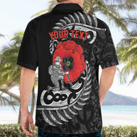 ANZAC Day Aotearoa Silver Fern Maori Personalised Hawaiian Shirt