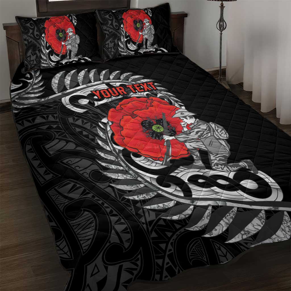 ANZAC Day Aotearoa Silver Fern Maori Personalised Quilt Bed Set