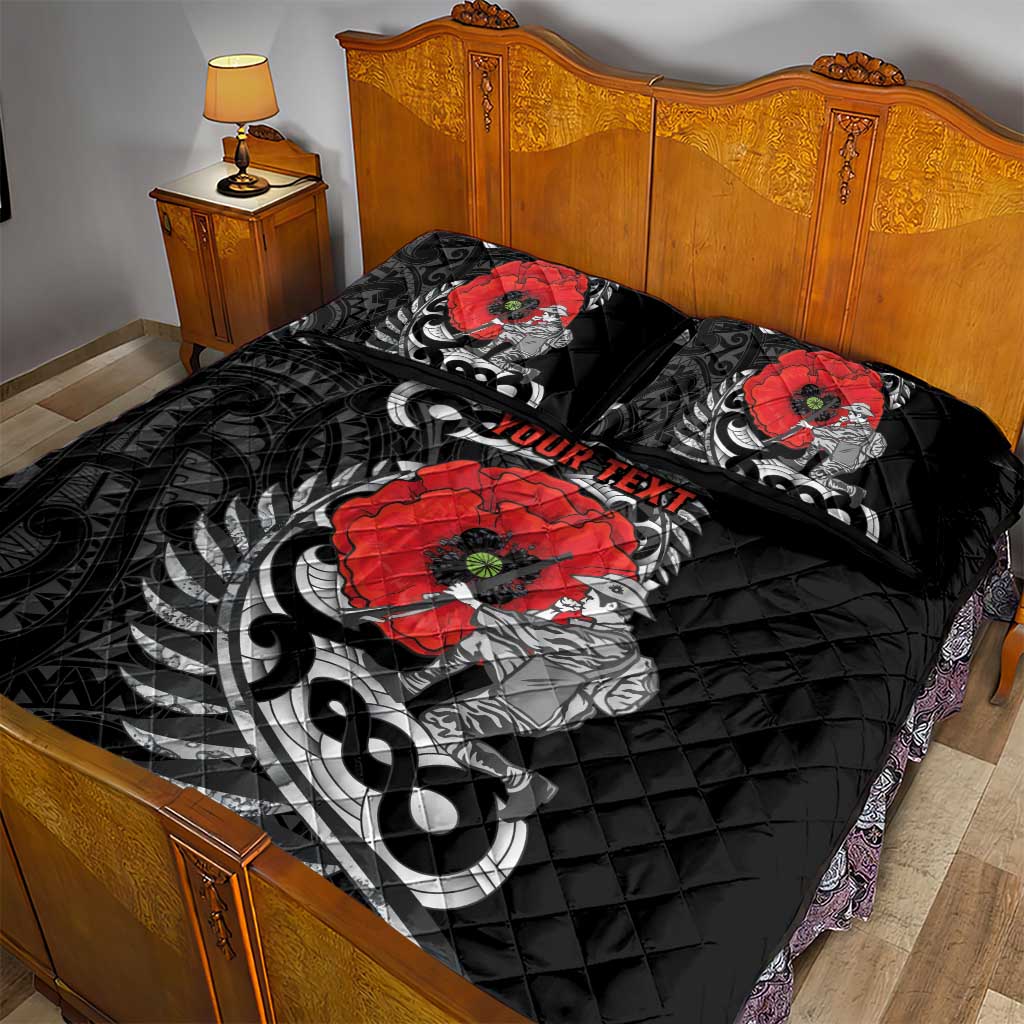 ANZAC Day Aotearoa Silver Fern Maori Personalised Quilt Bed Set