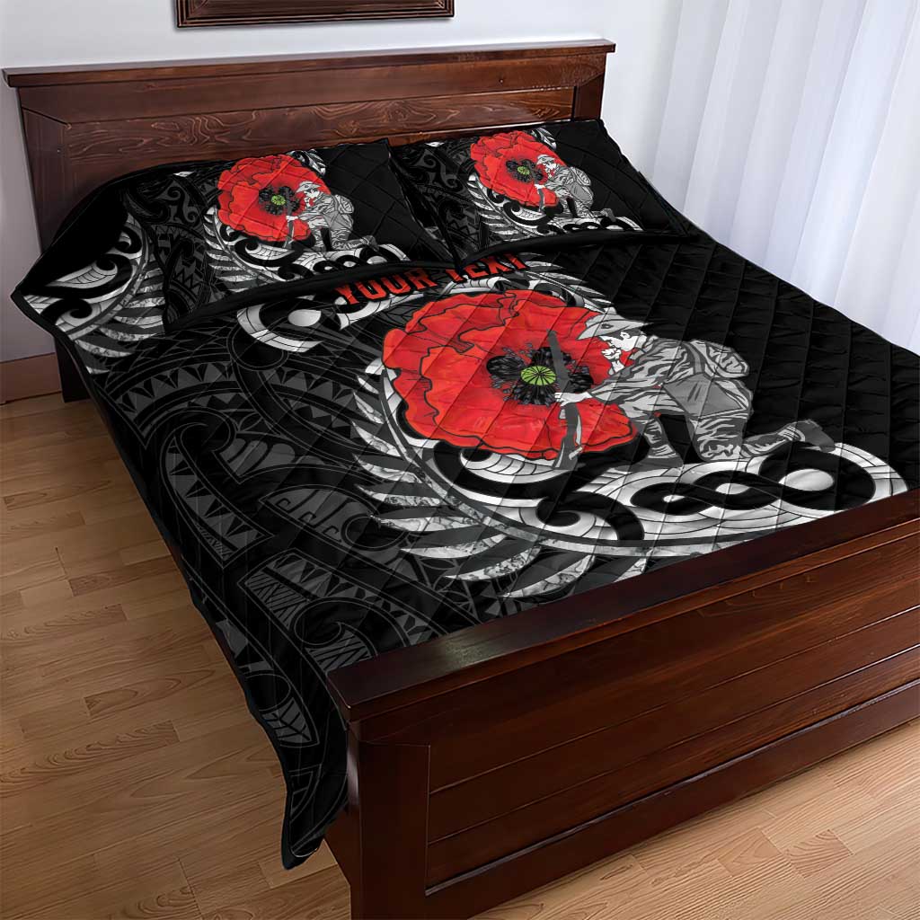 ANZAC Day Aotearoa Silver Fern Maori Personalised Quilt Bed Set