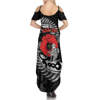 ANZAC Day Aotearoa Silver Fern Maori Personalised Summer Maxi Dress