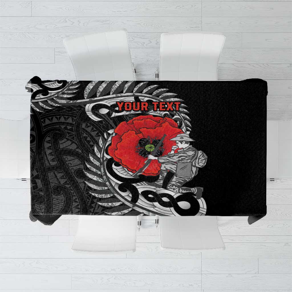 ANZAC Day Aotearoa Silver Fern Maori Personalised Tablecloth