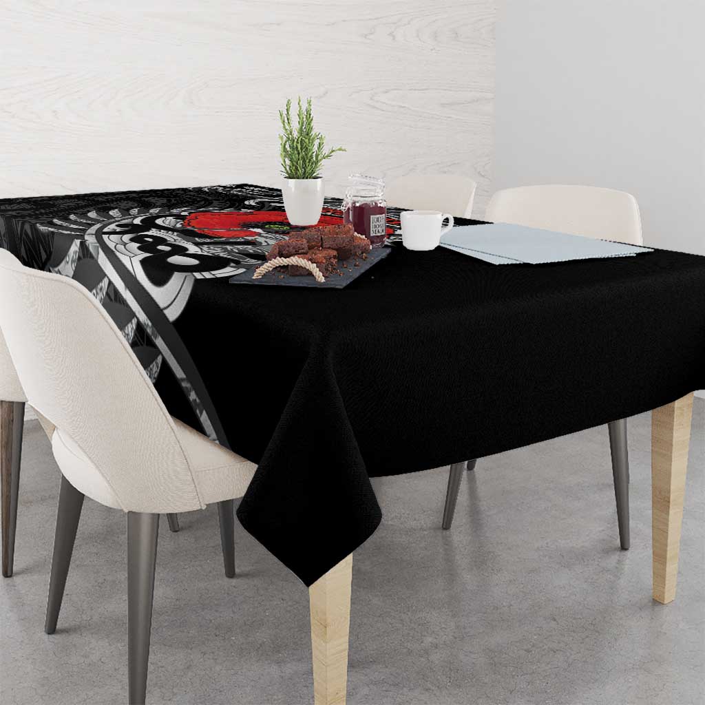 ANZAC Day Aotearoa Silver Fern Maori Personalised Tablecloth