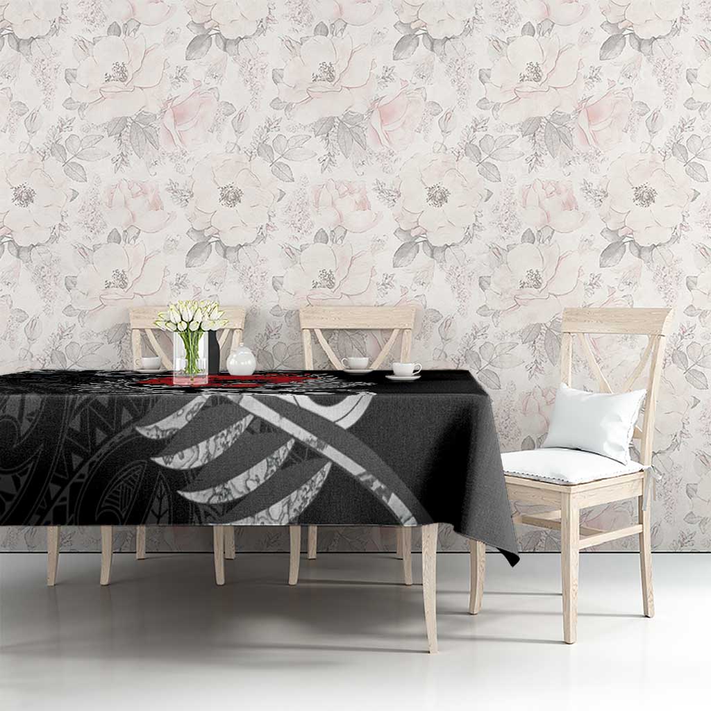 ANZAC Day Aotearoa Silver Fern Maori Personalised Tablecloth