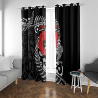 ANZAC Day Aotearoa Silver Fern Maori Personalised Window Curtain
