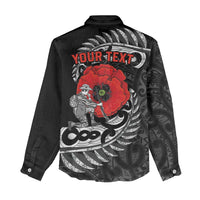 ANZAC Day Aotearoa Silver Fern Maori Personalised Women Casual Shirt