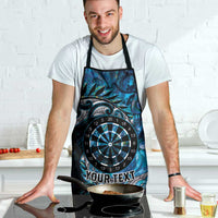 New Zealand Darts Personalised Apron Aotearoa Silver Fern Blue Papua Shell Spirit LT9 - Polynesian Pride