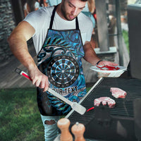 New Zealand Darts Personalised Apron Aotearoa Silver Fern Blue Papua Shell Spirit LT9 - Polynesian Pride