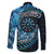 New Zealand Darts Personalised Family Matching Puletasi and Hawaiian Shirt Aotearoa Silver Fern Blue Papua Shell Spirit
