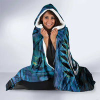 New Zealand Darts Personalised Hooded Blanket Aotearoa Silver Fern Blue Papua Shell Spirit