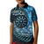 New Zealand Darts Personalised Kid Polo Shirt Aotearoa Silver Fern Blue Papua Shell Spirit