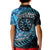 New Zealand Darts Personalised Kid Polo Shirt Aotearoa Silver Fern Blue Papua Shell Spirit