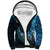 New Zealand Darts Personalised Sherpa Hoodie Aotearoa Silver Fern Blue Papua Shell Spirit