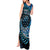 New Zealand Darts Personalised Tank Maxi Dress Aotearoa Silver Fern Blue Papua Shell Spirit