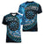 New Zealand Darts Personalised Women V-Neck T-Shirt Aotearoa Silver Fern Blue Papua Shell Spirit