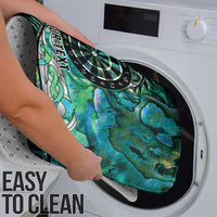 New Zealand Darts Personalised Bathroom Set Aotearoa Silver Fern Green Papua Shell Spirit - Polynesian Pride