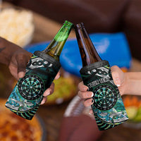 New Zealand Darts Personalised 4 in 1 Can Cooler Tumbler Aotearoa Silver Fern Green Papua Shell Spirit