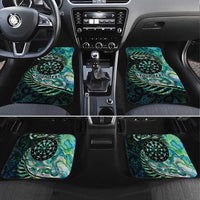 New Zealand Darts Personalised Car Mats Aotearoa Silver Fern Green Papua Shell Spirit
