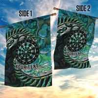 New Zealand Darts Personalised Garden Flag Aotearoa Silver Fern Green Papua Shell Spirit