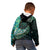 New Zealand Darts Personalised Kid Hoodie Aotearoa Silver Fern Green Papua Shell Spirit