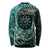 New Zealand Darts Personalised Long Sleeve Shirt Aotearoa Silver Fern Green Papua Shell Spirit