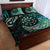 New Zealand Darts Personalised Quilt Bed Set Aotearoa Silver Fern Green Papua Shell Spirit