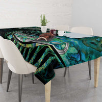 New Zealand Darts Personalised Tablecloth Aotearoa Silver Fern Green Papua Shell Spirit