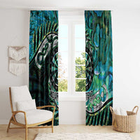 New Zealand Darts Personalised Window Curtain Aotearoa Silver Fern Green Papua Shell Spirit
