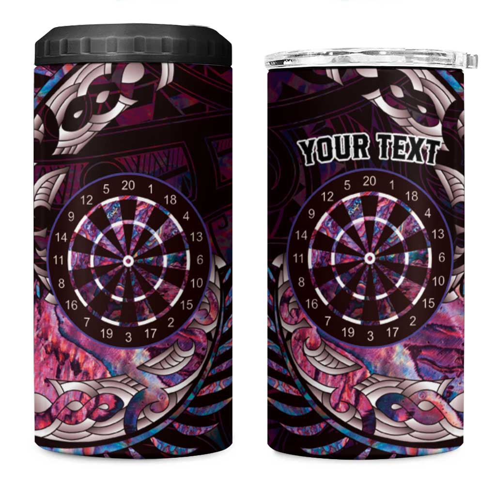 New Zealand Darts Personalised 4 in 1 Can Cooler Tumbler Aotearoa Silver Fern Pink Papua Shell Spirit