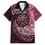 New Zealand Darts Personalised Family Matching Tank Maxi Dress and Hawaiian Shirt Aotearoa Silver Fern Pink Papua Shell Spirit