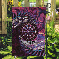New Zealand Darts Personalised Garden Flag Aotearoa Silver Fern Pink Papua Shell Spirit