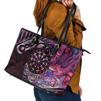 New Zealand Darts Personalised Leather Tote Bag Aotearoa Silver Fern Pink Papua Shell Spirit