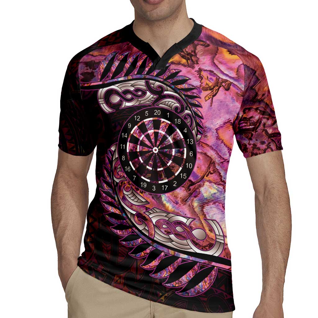 New Zealand Darts Personalised Rugby Jersey Aotearoa Silver Fern Pink Papua Shell Spirit