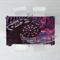 New Zealand Darts Personalised Tablecloth Aotearoa Silver Fern Pink Papua Shell Spirit