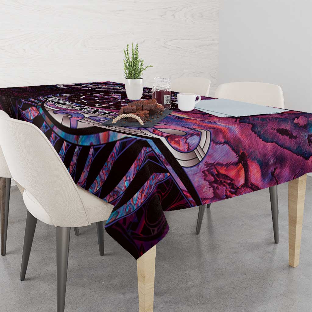 New Zealand Darts Personalised Tablecloth Aotearoa Silver Fern Pink Papua Shell Spirit