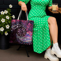 New Zealand Darts Personalised Tote Bag Aotearoa Silver Fern Pink Papua Shell Spirit - Polynesian Pride