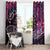 New Zealand Darts Personalised Window Curtain Aotearoa Silver Fern Pink Papua Shell Spirit